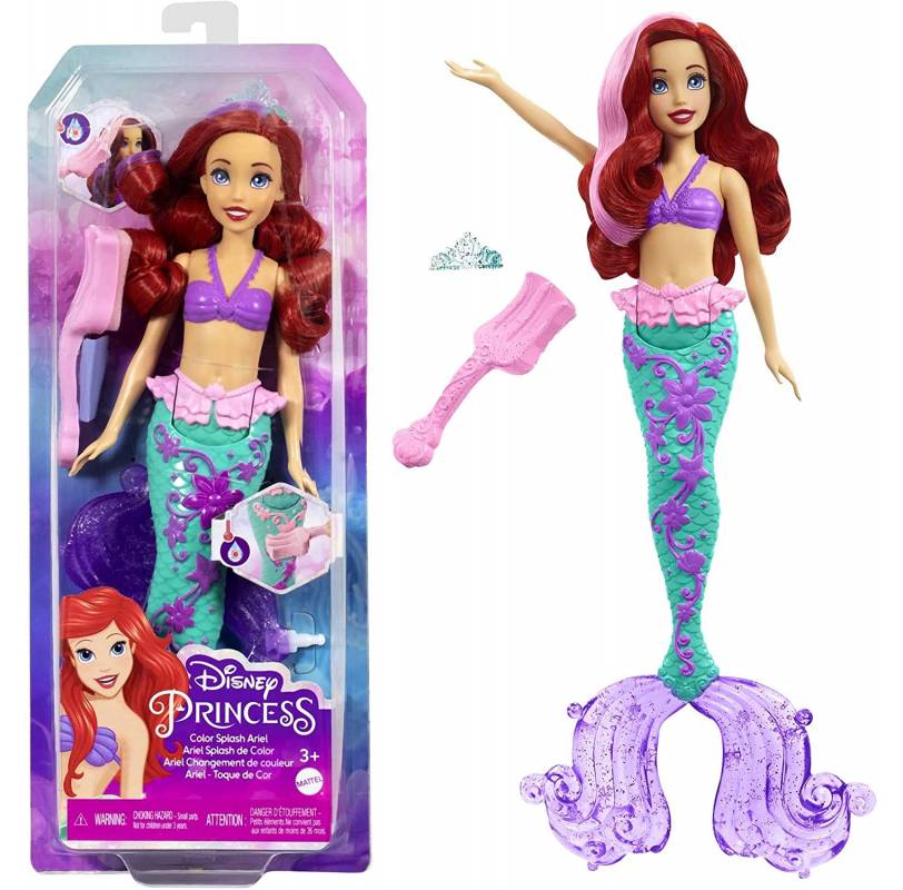 Disney Princess Ariel Mermaid Doll With Color-Change Hair And Tail